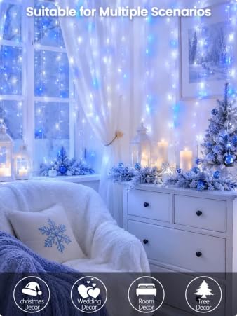 200 LED Connectable String Lights, 66FT Christmas Lights Outdoor Indoor