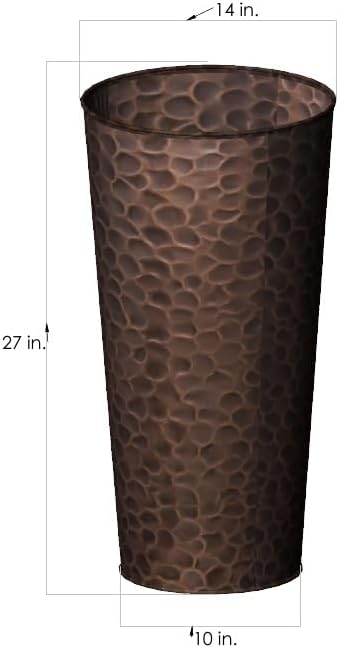 H Potter Large Tall Planter Pots Outdoor Indoor Copper Flower Decorative Set of Two GAR684 (Set of Two)