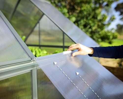 Palram - Canopia Mythos 6' x 8' Polycarbonate Aluminum Greenhouse, Gray