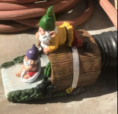 Gnome Sculpture Gutter Diverter Rain, Decorative Gutter Downspout Extension