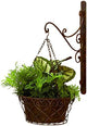 MY SWANKY HOME Classic Open Scroll Iron Hanging Basket Bracket Set Wall Planter Outdoor Brown