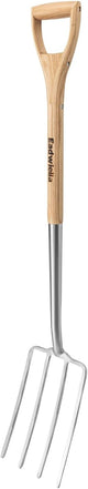 Pitchforks for Gardening Compost Digging Spading Cultivating Aerating Garden Fork Heavy Duty Yard Fork Gardening 4 Prong Compost Spade Fork 43 Inch Steel Pitchfork with D-Handle