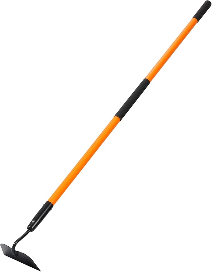 VNIMTI Garden Hoe Tool, Heavy Duty Hoe Garden Tool, Garden Hoe for Weeding with Long Fiberglass Handle, 58 Inches