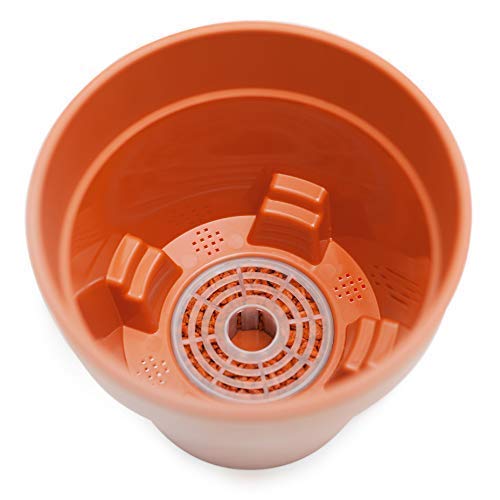 DECOPOTS - Pack of 3 - Self Watering Window Box Planter - Indoor/Outdoor - Windowsill/Oblong Shape Plastic Planter with Bottom Watering and Water Level Indicator (15.6 Inch Long, Terracotta)