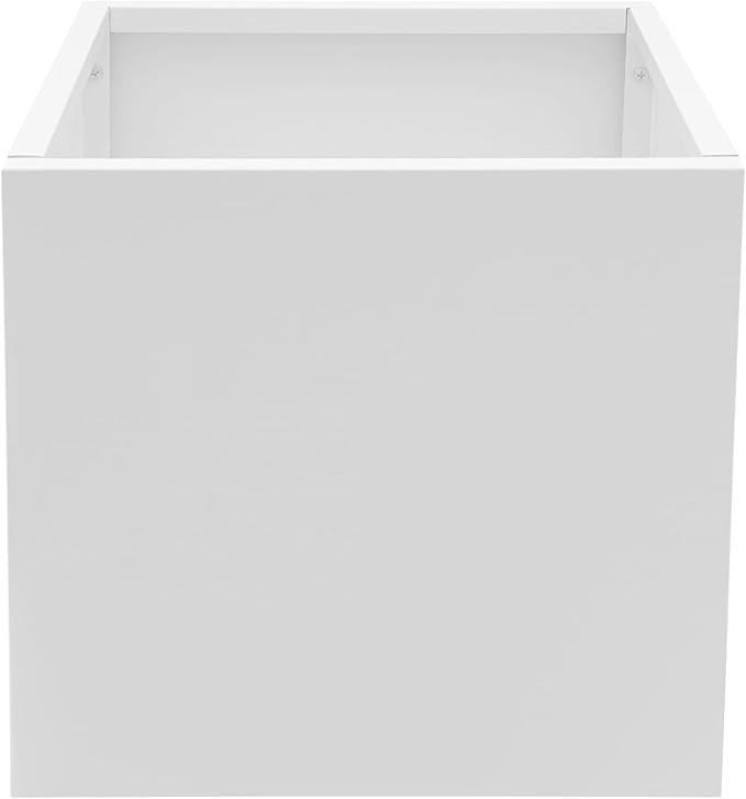 Steel Planter Box, 20" x 20" x 20" Square Planter Metal Box Tall Planters Heavy Duty Plant Boxes for Indoor Outdoor Tall Plants, Flowers or Shrubs (White, 20" x 20" x 20")