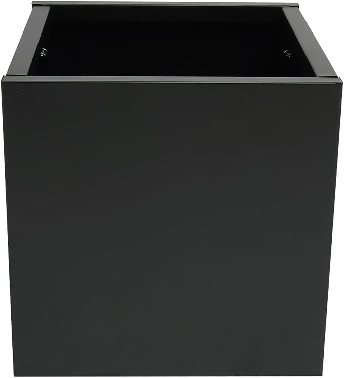 Large Metal Planter, 16/20/24/26/32inch Square Planters Box, Indoor/Outdoor Durable All-Weather Use, Cube Steel Flower Pots for Patio Garden Front Porch, Décor for Tall Plants (Black, 32*32*32inch)