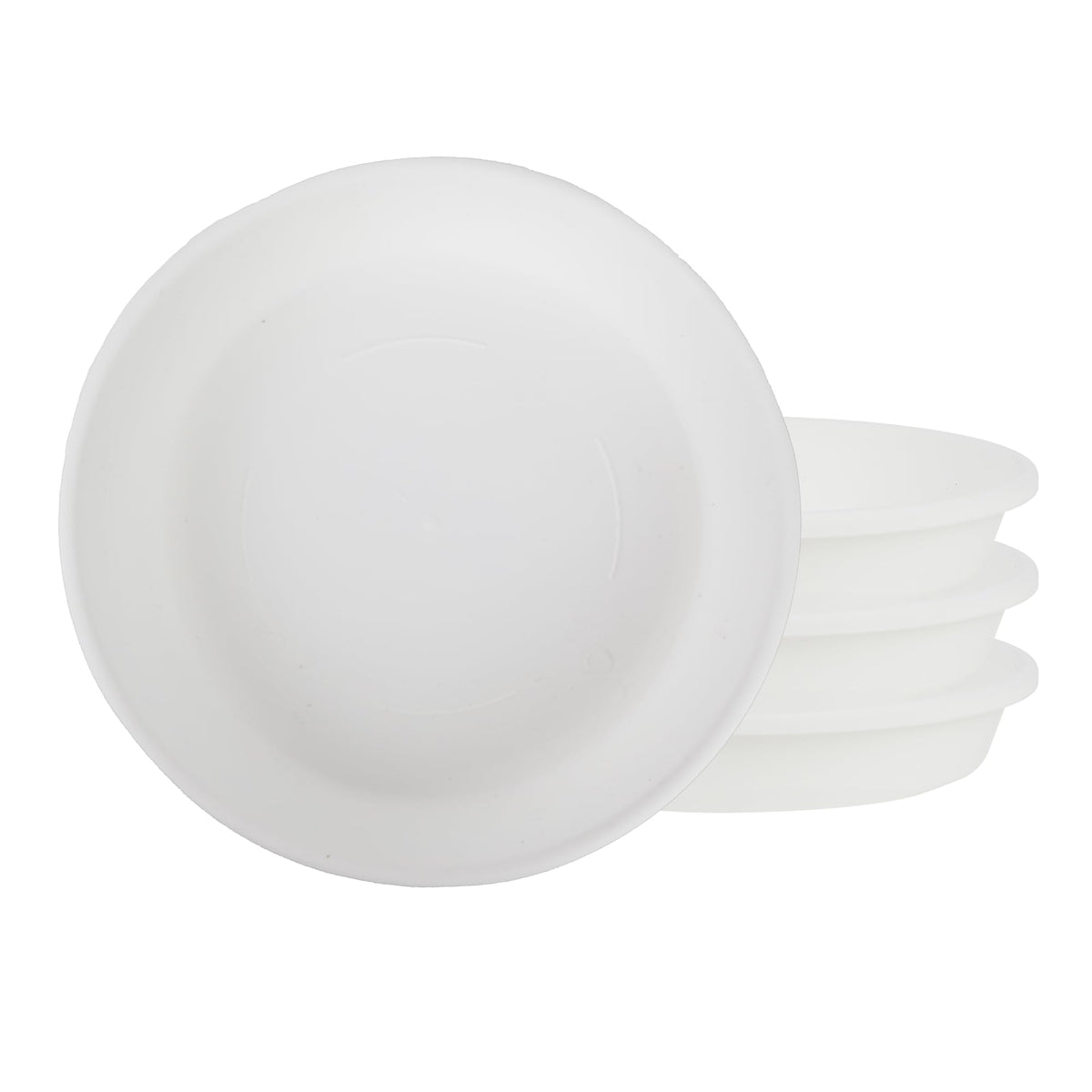 The HC Companies Classic Round Planter Pot, 8 Inch, White, 4-Pack