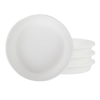 The HC Companies Classic Round Planter Pot, 8 Inch, White, 4-Pack