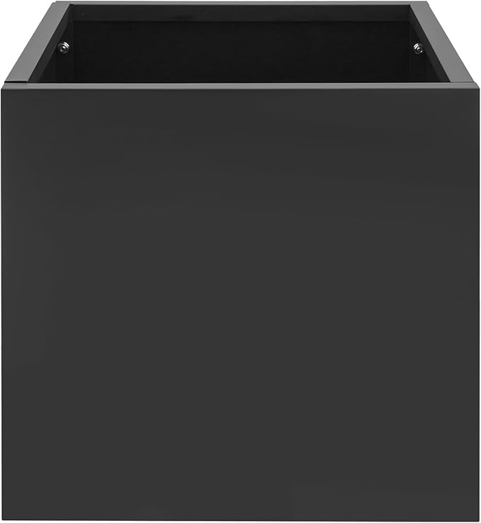 LOYALHEARTDY Steel Planter Box, 24" x 24" x 24" Square Planter Metal Box Tall Planters Heavy Duty Plant Boxes for Indoor Outdoor Tall Plants, Flowers or Shrubs (Black, 24" x 24" x 24")