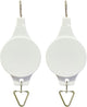 Lythor Pack Plant Hook Pulley, Retractable Plant Hanger Easy Reach Hanging Flower Basket for Garden Baskets Pots and Birds Feeder Hang High up and Pull Down to Water Or Feed (White 2Pack)