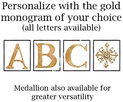 MY SWANKY HOME Monogrammed Scroll Wall Mounted Planter Outdoor Personalized Initial Gold Brown