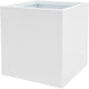 20 & 24 &17 Inch Square Steel Planter Box with Drainage - Modern Tall Cube Planters for Indoor & Outdoor Use,Large Contemporary Flower Pot for Patio, Garden, Deck & Houseplants (White, 17Inch)