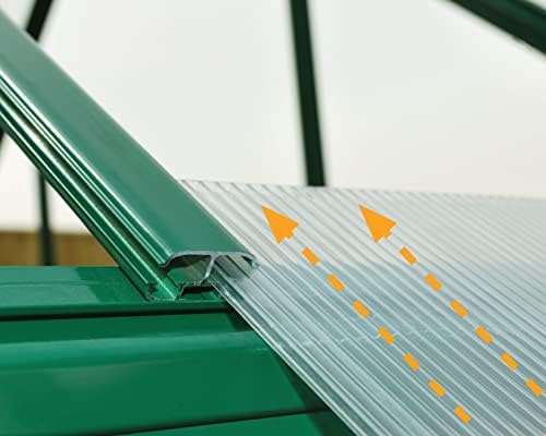 Palram - Canopia Hybrid 6' x 4' Polycarbonate Aluminum Greenhouse, Green