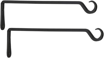 YELOKIE 16inch 2 Pack Plant Hanger, Sturdy Hanging Plant Hangers Outdoor, Bird Feeder Hanger for Bird, Plant Hangers for Planters, Lanterns, Wind Chimes Indoor Outdoor, Upgrade Black
