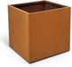 GZGNEEVL Corten Steel Planter Box Large Outdoor Planter Square Cube Planters Rustic Metal Garden Flower Pot 24 Inch Durable Antique Detached for Commercial Residential Patio Deck and Yard