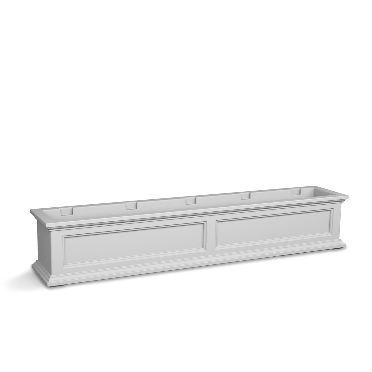 Mayne Fairview 60in Self-Watering Rectangular Window Box Planter, White