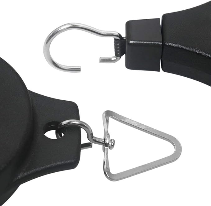 Lythor Pack Plant Hook Pulley, Retractable Plant Hanger Easy Reach Hanging Flower Basket for Garden Baskets Pots and Birds Feeder Hang High up and Pull Down to Water Or Feed (Black 2Pack)