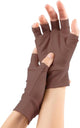 Light Skin Tone Fingerless Gloves – Made in USA – Conceal Bruises & Protect Thinning Skin