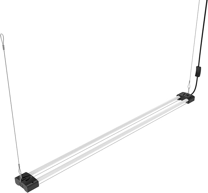 DYMOND BoostGro LED Grow Light Full Spectrum 5000K Daylight + 660nm Red Linkable Indoor Plant Lighting Fixture Tubes (4 FT, Black)