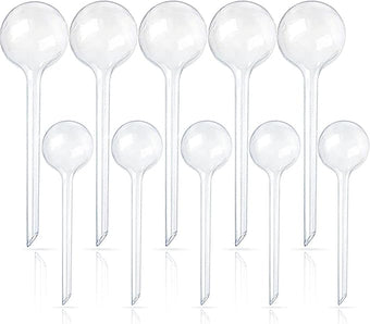10 Pcs Clear Plant Watering Globes,Plastic Self-Watering Bulbs,Flower Automatic Watering Device,Garden Waterer for Plant Indoor Outdoor