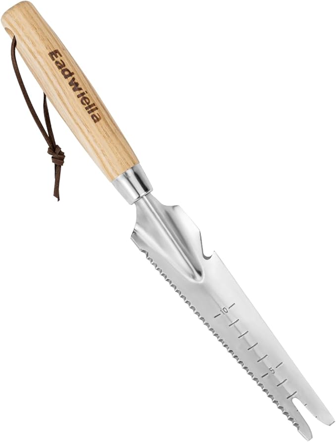Hand Weeder Trowel Garden Weed Puller Weed Pulling Tool Hand Weeder Cutter Tool for Gardening Weeding Digging Cutting Transplanting Measuring Planting Removing Multi Use Garden Weed Picker Hand Tool
