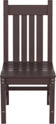 WestinTrends Malibu HDPE Outdoor Armless Patio Dining Chair Dark Brown