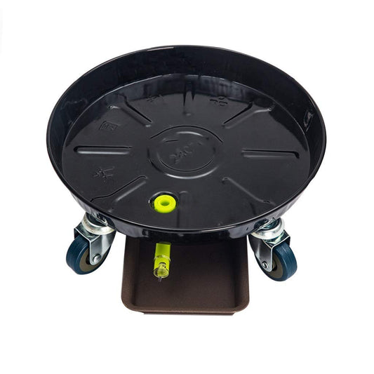 BSNANCA Heavy Duty Plant Caddy with Adjustable Rolling Wheels for Indoor and Outdoor Garden Large Steel Plate Stand to Easily Move Flower Pots White (Black 22)