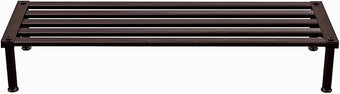MultirackX Metal Plant Stand, Rust-proof Aluminum Display Rack, Plants Display Stands Decoration Racks for Living Room Garden Balcony Patio (Ebony, 31.5Inch Low Leg)