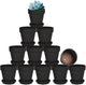 vensovo 3 inch Black Terracotta Clay Pots for Plants with Saucer - 12 Pack Small Terra Cotta Planter Great for Garden Windowsill Indoor & Outdoor Wedding Favors Gifts