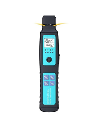 Buacoz Fiber Optic Identifier with Optical Power Meter Red Light Source, 5-in-1 All-in-One Tester for Single-Mode Multi-Mode, Fiber Direction Detector with Clamp, Battery-Powered -50-26dBm