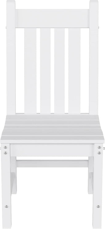 WestinTrends Malibu HDPE Outdoor Armless Patio Dining Chair White