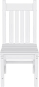 WestinTrends Malibu HDPE Outdoor Armless Patio Dining Chair White