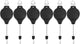 Lythor Pack Plant Hook Pulley, Retractable Plant Hanger Easy Reach Hanging Flower Basket for Garden Baskets Pots and Birds Feeder Hang High up and Pull Down to Water Or Feed (Black 6Pack)