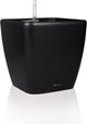 Dexceder 15x14 Self Watering Planter with Wheels Indoor Outdoor, Inner Mat Design, Thickened Large Floor Standing Flower Plant Pot with Water Level Indicator (Black Matte)