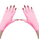 MelodySusie UV Gloves for Gel Nail Lamp, Professional UPF50+ UV Protection Gloves for Manicures, Nail Art Skin Care Fingerless Anti UV Glove Protect Hands from UV Harm (Pink)