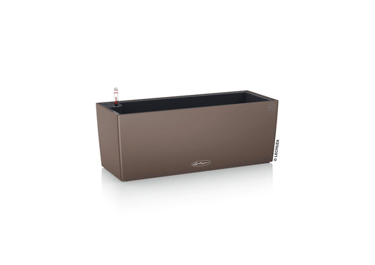 Lechuza BALCONERA Color 50 Nutmeg, Self-Watering Window Box (Railing Planter), H7.5 L19.7 W7.5 in
