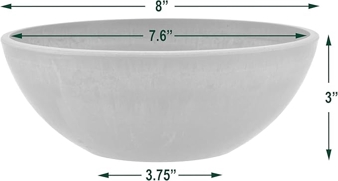 PSW M20TP Garden Bowl, Planter Bowl, Centerpiece Bowl, Fairy Garden Planter 8 Inch, 1 Count (Pack of 1)