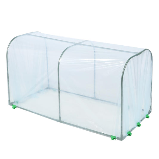 Amosfun Greenhouse Winter Tunnel Shade for Plants Easy to Install Heat Preservation Cover for Home Balcony Transparent Pe Material Protects Against Cold Weather