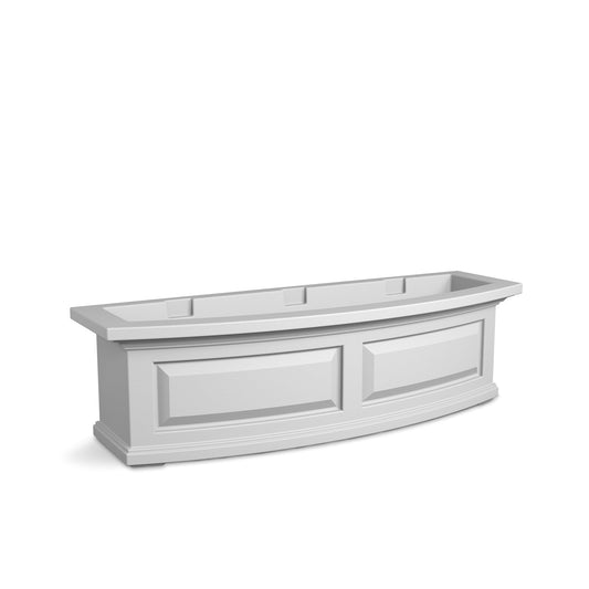 Mayne Newhaven 36in Self-Watering Rectangular Window Box Planter, White