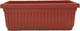 The HC Companies Venetian Windowr Planter Box w/Drain Plug - Long Planter Box for Windowsills, Balconies & More - Plastic Large Rectangular Outdoor Planters for Herbs & Flowers (30" Clay, Pack of 1)