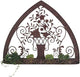 MY SWANKY HOME Ornate Floral Urn Wall Mounted Planter Outdoor Garden Metal Flowers Sculpture Dark Brown 50.25'' L X 41'' H X 6.5'' Deep