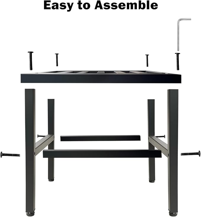 Hongsane Plant Stand Indoor Outdoor,18 Inch Square Metal Plant Stands Riser,Heavy Duty Wrought Iron Pedestal Holders for Large Flower Pot,Outside Rust-Proof Black Flower Display Shelf for Patio,2-Pack