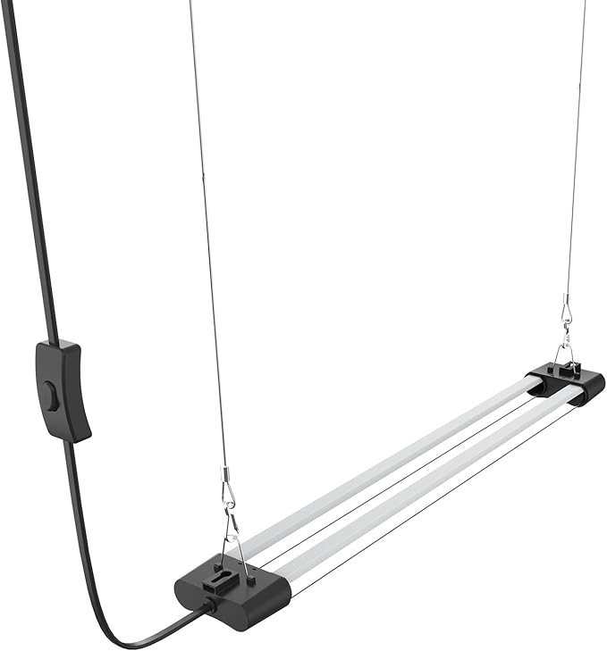 APICDOM LED Grow Light Full Spectrum Light Linkable 5000K Daylight + 660nm Red Indoor Plant Lighting Fixture (2 FT)