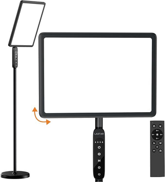 LASTAR Light Therapy Lamp, 12000LUX Therapy Light UV-Free &Full Spectrum Sun Lamp,Remote Control/4 Color Temperature/5 Brightness/4 Timer/2 Height Floor Sunlight Therapy Lamp