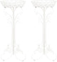 Sungmor Lightweight Metal Flower Pot Stands - 2 Pack 29.7 Inches Tall White Plant Stand - Rustproof Potted Plant Holder Container Support - Indoor & Outdoor Elegant Corner Decorative Display Rack