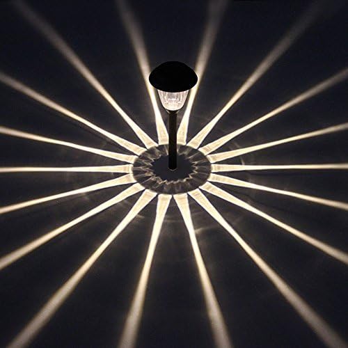 voona Solar Outdoor Pathway Lights Matt Black Stainless Steel Painted LED Lights for Garden Landscape Path Yard Driveway (black-8pack)