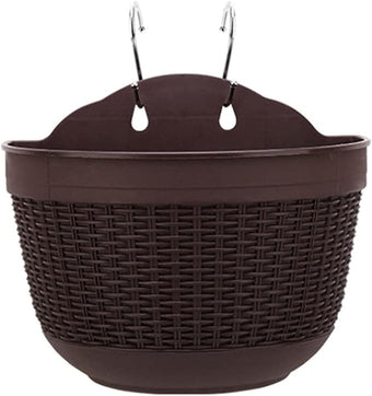 Rattan Flower Pot Wall Hanging Plant Pot Storage Basket for Indoor Outdoor Decor
