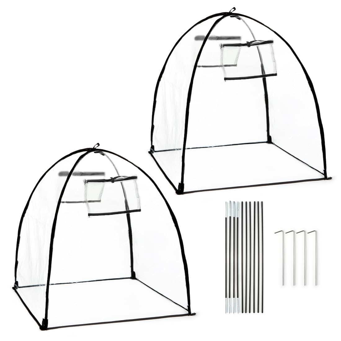 Clear Plant Covers Freeze Protection, 2-Pack Cloches & Domes, Winter