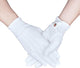 Zenssia Parade White Cotton Formal Tuxedo Costume Honor Guard Gloves with Snap Cuff, Coin Jewelry Inspection Gloves