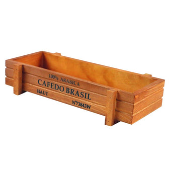 Ochine Wood Planter Box Rectangle Wooden Planter Box, Rectangular Planter Decorative Window Boxes Planters Succulent Plant Pot Storage Box Rustic Wooden Box Floral Natural Centerpieces Wedding Decor